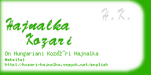 hajnalka kozari business card